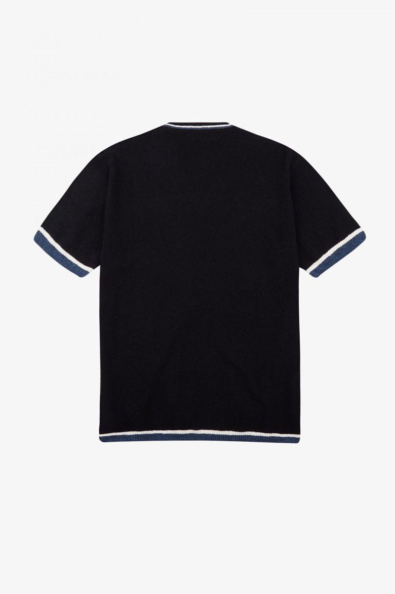 Black Fred Perry K3800 Men's Knitwear | PH 1305AHKP